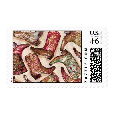 Cute Cowboy Boots US Postage by dizzypixels
