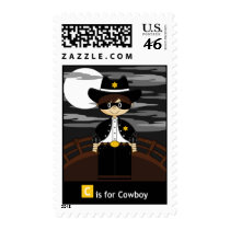 Cute Cowboy by Moonlight Stamp