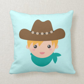 Cute Cowboy Pillow for Boy Bedroom