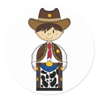 Cute Cowboy Sheriff Sticker sticker