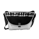 cute cowboys black and white bag courier bags