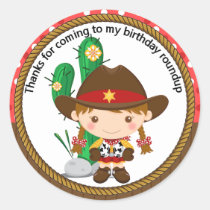 Cute Cowgirl Sheriff Birthday stickers