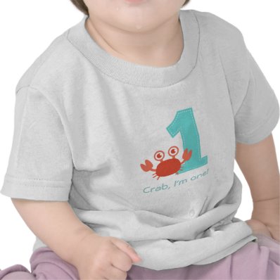 Cute Crab, Crab I&#39;m One, First Birthday Shirt