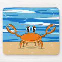Cute Crab on Sandy Beach mousepads by markmurphycreative Cute Crab on Sandy Beach mousepads