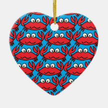 CUTE CRABS CHRISTMAS ORNAMENTS