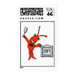 Cute Crawfish (Lobster) 2013 New Year Postage