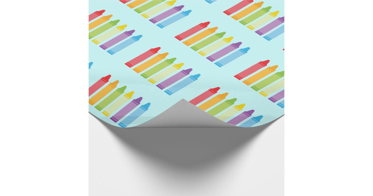 Cute Crayon Wrapping Paper Zazzle