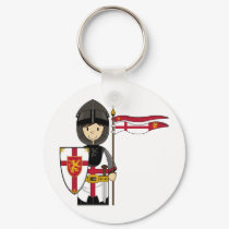 Cute Crusader Knight Keychain by markmurphycreative Cute Crusader Knight Keychain