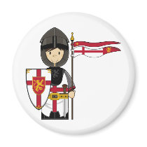 Cute Crusader Knight Magnet by markmurphycreative Cute Crusader Knight Magnet