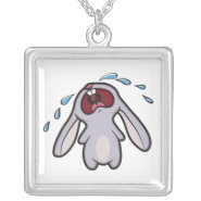 Bawling Bunny Pendant necklace