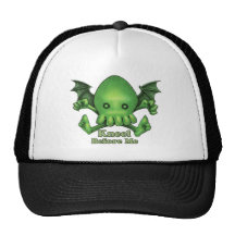 Cute Cthulhu Chibi Kneel Before Me Mesh Hat