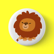 Nettes knuddeliges Karikatur-Löwe-Knopf-Abzeichen buttons