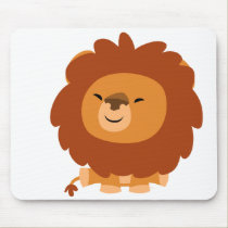 Cute Cuddly Cartoon Lion Mousepad by Lioness_Graphics Cute Cuddly Cartoon Lion Mousepad