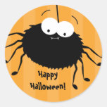 Cute Cuddly Spider Halloween Envelope Seals stickers