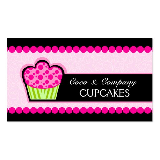 Cute Cupcake Bakery Business Cards (front side)