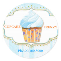 Cute Cupcake Bakery Business Product Label Sticker