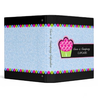 Cute Cupcake Bakery Recipe Binder binder