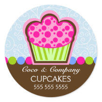 Cute Cupcake Bakery Stickers