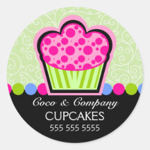 Cute Cupcake Bakery Stickers
