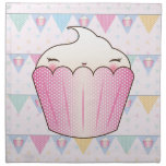 Cute Cupcake Bunting Pattern Cloth Napkin