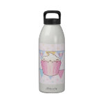 Cute Cupcake Bunting Pattern Water Bottle