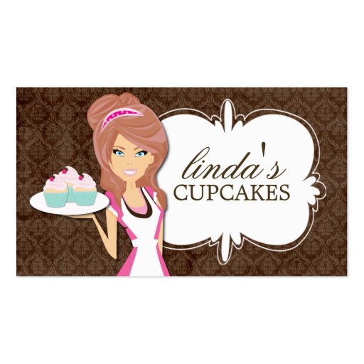 Cute Cupcake Business Cards (front side)