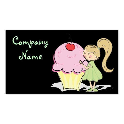 Cute Cupcake Business Cards (front side)