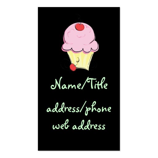 Cute Cupcake Business Cards (back side)