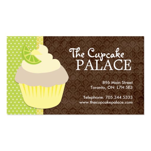 Cute Cupcake Business Cards (front side)