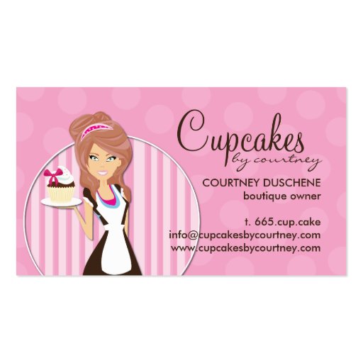 Cute Cupcake Business Cards (front side)