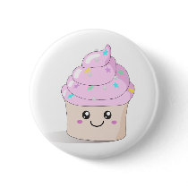Cute Cupcake Pinback Buttons