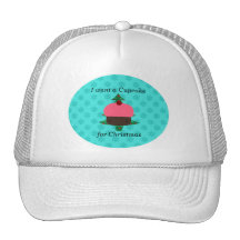 Cute cupcake christmas mesh hats