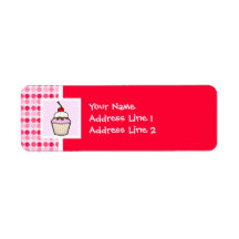 Cute Cupcake Custom Return Address Label