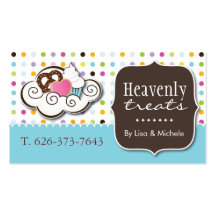 Cute Cupcake, Pretzel and Cookie Business Card