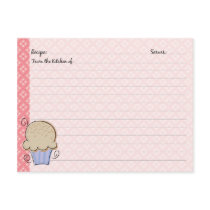 Cute Cupcake Recipe Cards postcards by golden_oldies Cute Cupcake Recipe Cards postcards