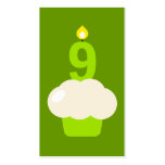 Cute Cupcake with Birthday Candle bookmark Business Card Template