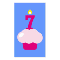 Cute Cupcake with Birthday Candle bookmark Business Cards
