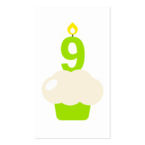 Cute Cupcake with Birthday Candle bookmark Business Cards