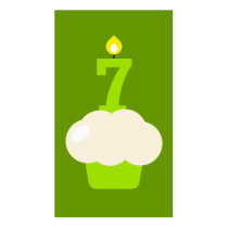 Cute Cupcake with Birthday Candle bookmark Business Cards
