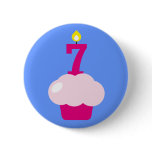 Cute Cupcake with Birthday Candle buttons