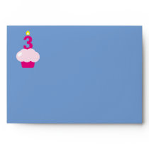 Cute Cupcake with Birthday Candle Envelopes