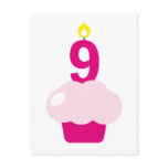 Cute Cupcake with Birthday Candle postcards