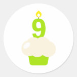 Cute Cupcake with Birthday Candle Sticker
