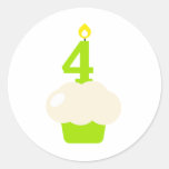 Cute Cupcake with Birthday Candle Sticker
