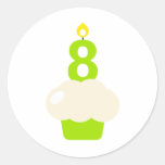 Cute Cupcake with Birthday Candle Stickers