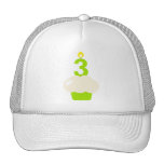 Cute Cupcake with Birthday Candle Trucker Hats
