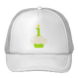 Cute Cupcake with Birthday Candle Trucker Hats