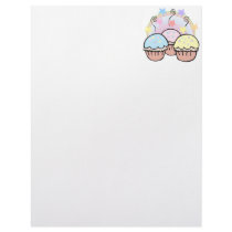 cute cupcakes and stars customized letterhead