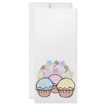 cute cupcakes and stars full color rack card