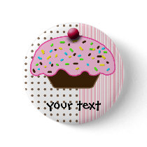 cute cupcakes pinback button